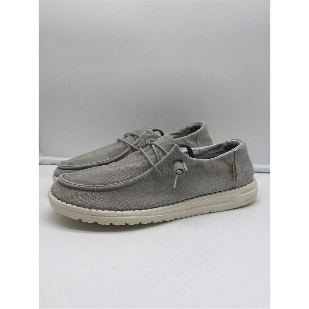 Hey Dude Wendy Chambray Light Grey Womens Size 8 Shoes Slip On Sneakers